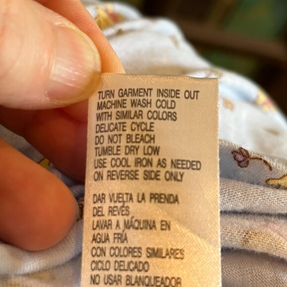 Disney 3X (22W/24W) Winnie the Pooh Long Sleeve Nightgown Light Blue V-Neck - Picture 9 of 9